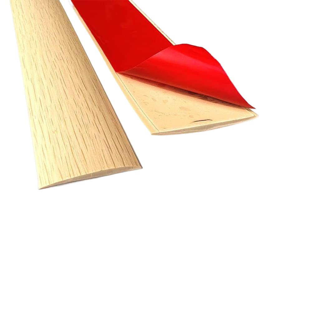 Self Adhesive Flat Floor Transition Strip, PVC Laminate Floor Strip Carpet Transition Strip Floor Threshold Divider Strips, Flooring Edge Trim (Maple Color, 4CM/1M) — image 1