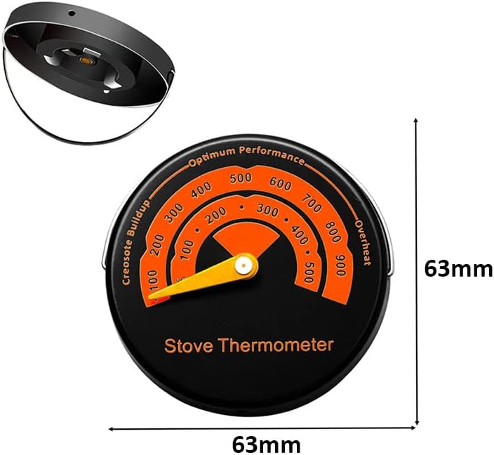 JIMBON 6 Blade Mini Stove Fan/Slient Fan for Heat Circulation/Wood Burner Fan/Eco Fire Fan Wood Burner for Wood Burner/Log Burner/Fireplace