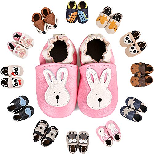 Zapatos de Bebe Cuero Suave para beb�s Zapatillas para ni�os y ni�as Ni�os Primeros Pasos Antideslizante Ni�o 0-6 Meses hasta 24