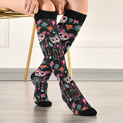 Image of Fisyme Socks for Women Men, Warm Comfort Athletic Crew Running Hiking Cycling Compression Socks