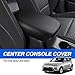 Karltys for Kia Soul Center Console Cover 2020-2024 2025, Leather Middle Console Cover for Kia Soul Accessories Waterproof Armrest Seat Box Cover Elbow Cushion Pad Protector Anti-Scratch