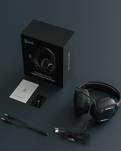 Miniatura 7 de Black Shark Auriculares con cable, micrófono ultra claro y flexible en la oreja, controladores dinámicos de 1.969 in, graves profundos en línea,
