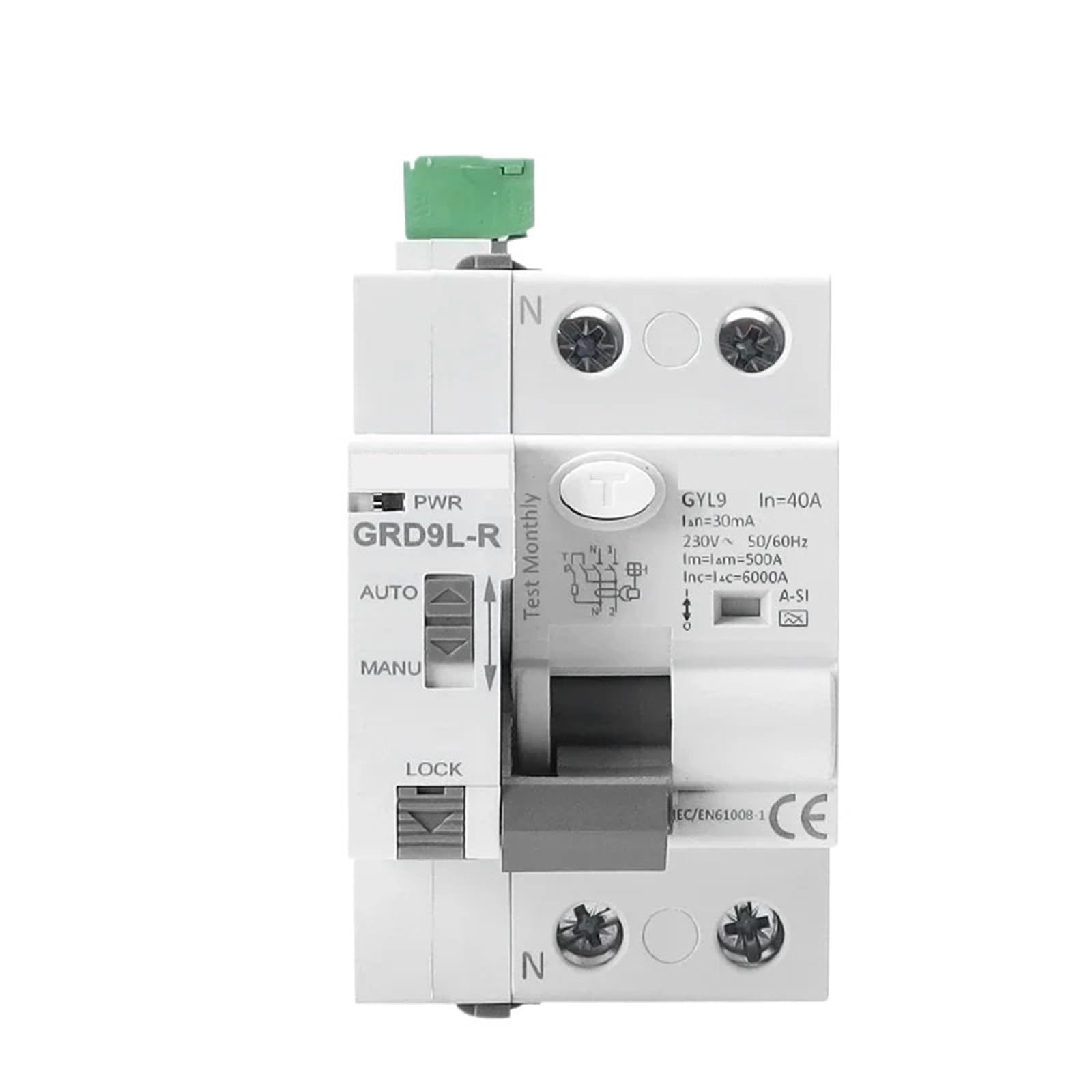Disjoncteur différentiel réenclenchable automatique 4P 40A 30mA Type A-SI triphasé
