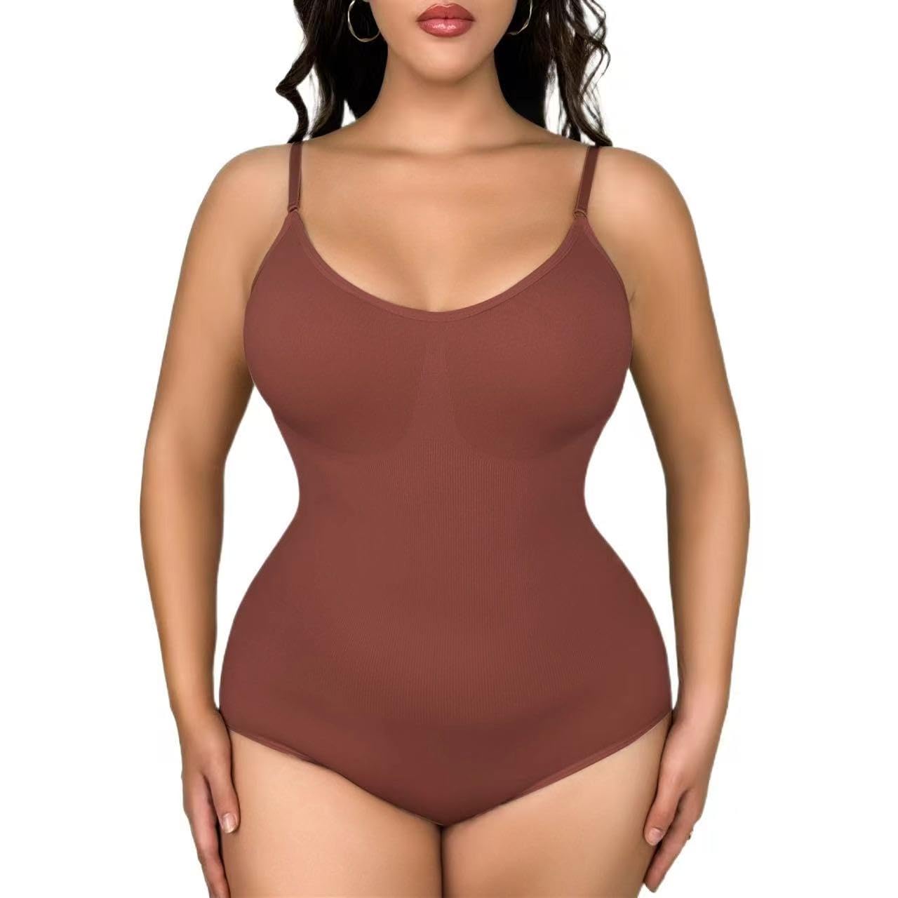 QTANZIQI Body para Mujer, Ropa Moldeadora para Levantamiento de glúteos, Traje de Cuerpo Ajustable sin Costuras, Tops de Talla Grande, Ropa Moldeadora Adelgazante