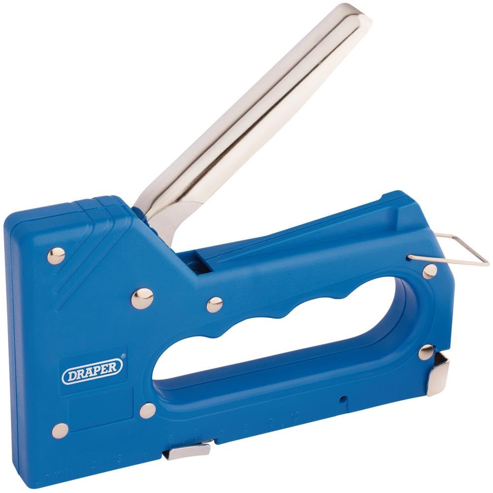 Draper 56027, agrafeuse cloueuse manuelle, bleu, 200 agrafes