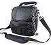 co2Crea(TM) Black Soft Nylon Digital Camera Case Bag Cover Pouch for Canon Powershot SX530 SX60 SX520 SX510 HS SX400 is EOS Rebel Series DSLR with 18-55mm Lens kit
