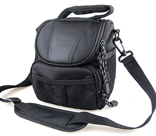 co2Crea(TM) Black Soft Nylon Digital Camera Case Bag Cover Pouch for Canon Powershot