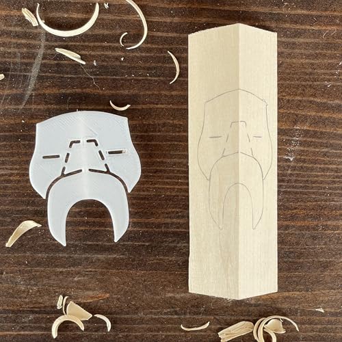 Wood Carving Stencils, Gnome, Bearded Man and Santa Figures (Spirit Face & Eyes)