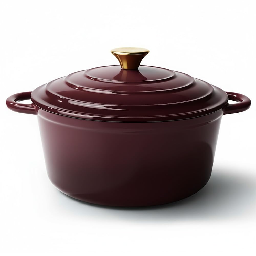 6 Quart Dutch Oven - Red Enamel Cast Iron -24 6 Quart Dutch Oven - Red Enamel Cast Iron -24