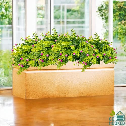 Image of Go Hooked Recta 30x12 Inch Large Planter Pot | Big Size Outdoor & Indoor Pot for Plants | Modern Design, Lightweight & Durable Rectangle Polymer Flower Pot for Balcony, Terrace & Garden (Brown)