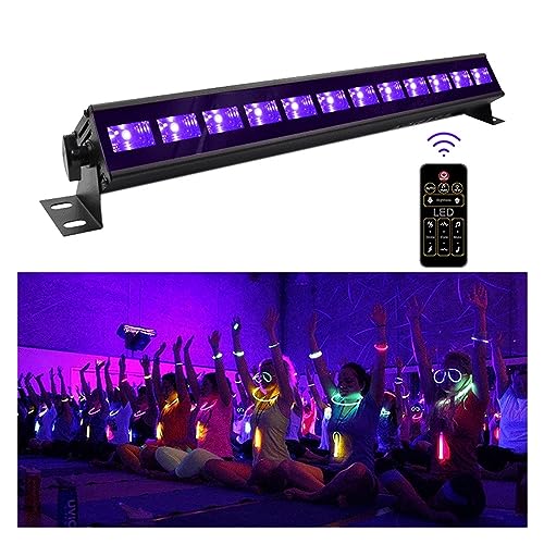 Disco Licht, LED-UV-Schwarzlicht, klangaktiviert, im Dunkeln leuchtende Party mit Fernbedienung, DJ-Disco-Stroboskop, Bühnen-Schwarzlicht for Bar-Party, Geburtstag für Party, Bar, Club, Hochzeit, Hall