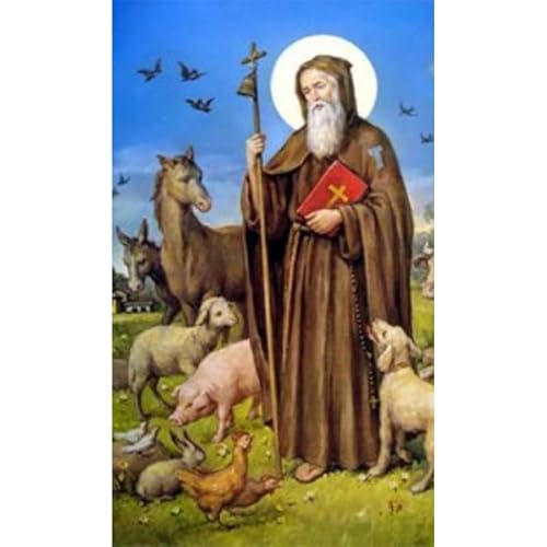 Mundo De Brujas Estampa Religiosa San Antonio Abad