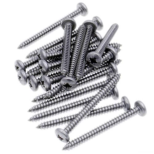 No.8 x 0.625 (4.2mm x 16mm) Pozi Pan Self-Tapping Screw - Stainless Steel (A2) (Pack of 20)