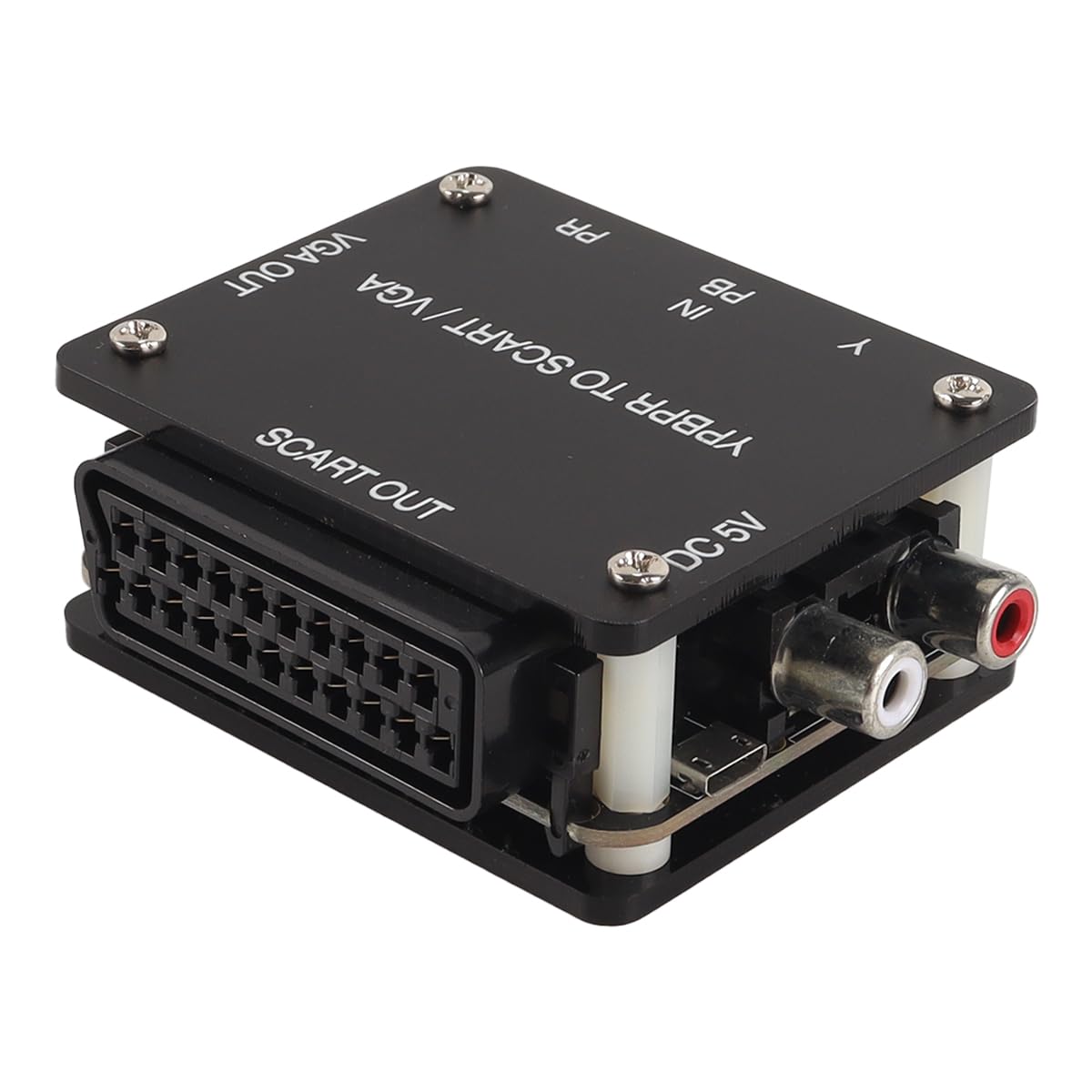 Ticha YUV TO RGBS YPBPR To SCART YPBPR TO VGA Video Converter per console di gioco, set top box, RGBS to Color Difference Component Transcoder