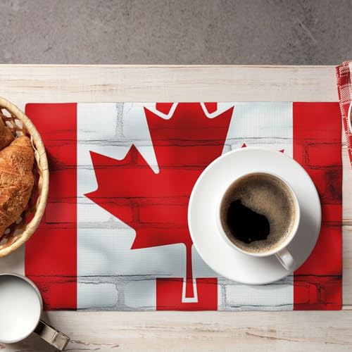 Sets de table lavables drapeau canadien抗热 de ferme pour décoration table intérieur extérieur - 8