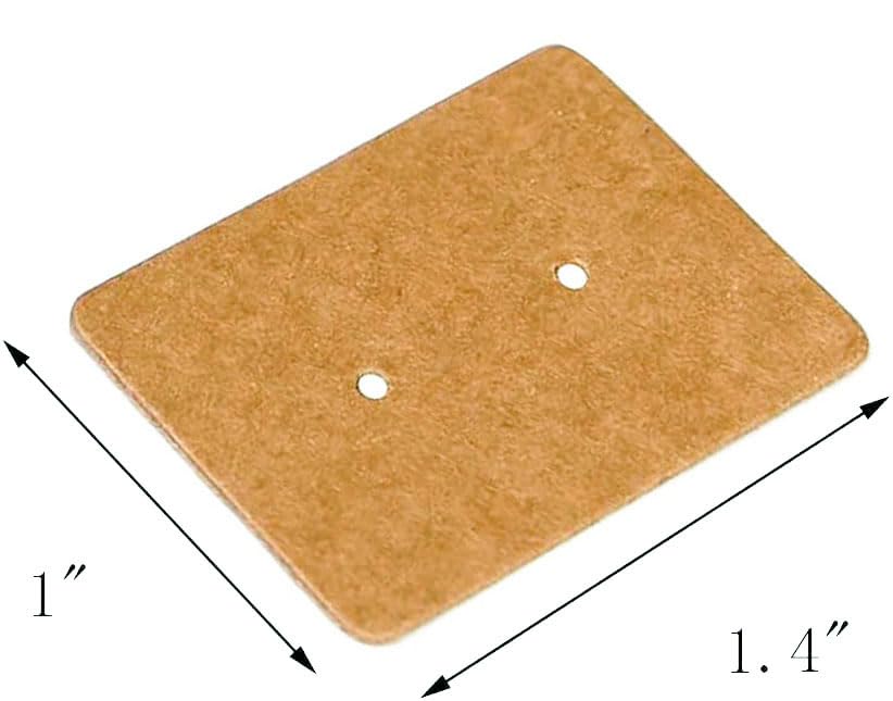 Confezione Da 300 Cartellini Portaorecchini In Carta Kraft – 2,5x3,6 Cm, Con Fori, Marroni, Per Bigiotteria