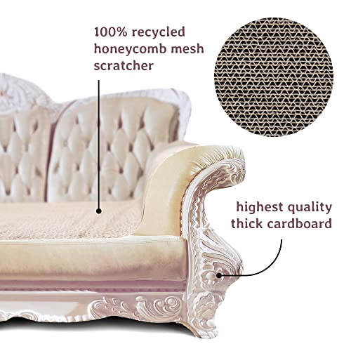 Royal Cat Couch - Thick Cardboard Cat Scratcher Couch, Fancy Cat Bed With Cat Scratch Pad, Cat Scratcher Sofa, Cat Scratchers For Indoor Cats, Cat Scratching Board, Cat Sofa, Cat Lounge #TOP1