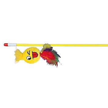 Combo Pack of Playing Rod with Smiley, 50 cm with Kittos Tuna Jerky Strips, 105g