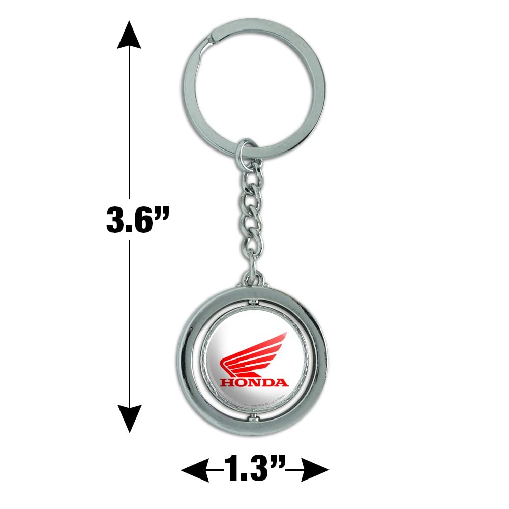 Amazon.com: Honda Powersports Logo Keychain Spinning Round Chrome