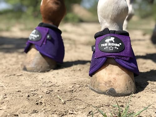 Image of 2520D Horse Bell Boots No-Turn Horse Bell Boots, Equine Ballistic Hoof Overreach Bell Boot, Pair