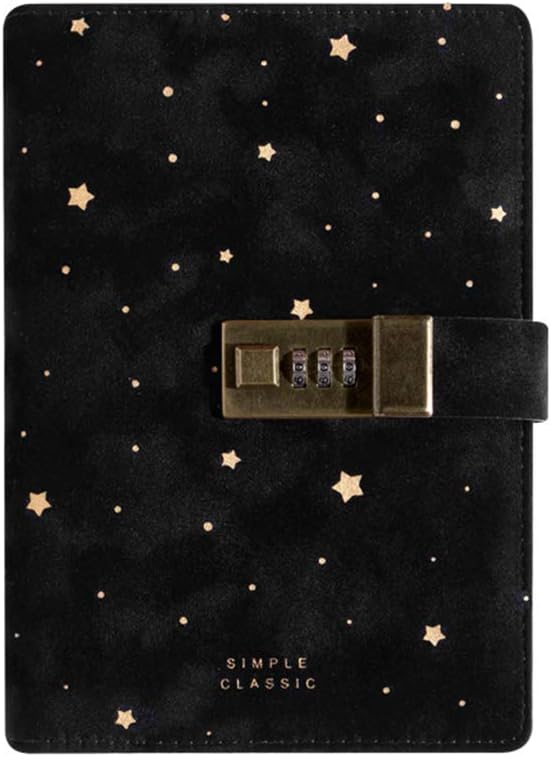 A E C B6 Suede Travel Notebook W Combination Lock Password S