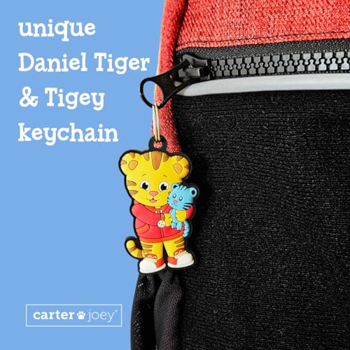Daniel Tiger Sling Pack, Kids Red & Black Backpack, Trolley Patch, Keychain, Ages 3-5, 11x7x3 6