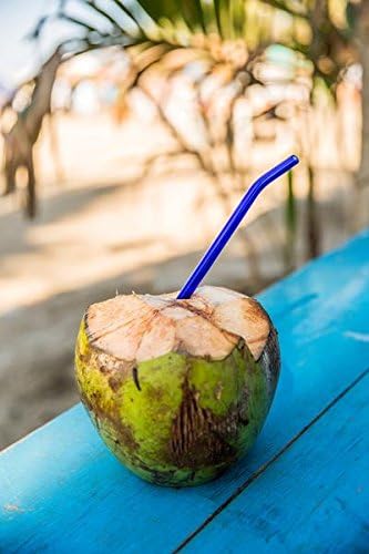 Miniatura 3 de Hummingbird Glass Straws Pajitas reutilizables extralargas de 12 pulgadas x 0.374 in (paquete de 4 unidades, naranja, azul, verde, verde azulado)