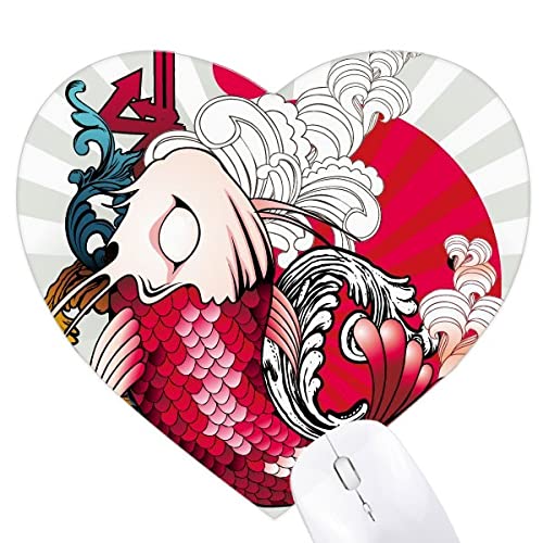Tapis de souris koi japon coeur idée cadeau originale japon