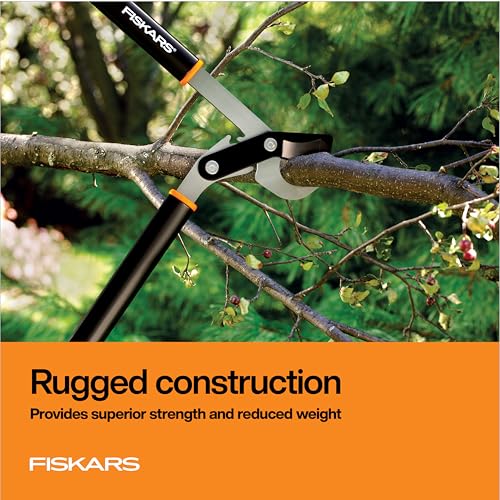 Image of Fiskars 32 inch PowerGear Bypass Loppers, Patented Mechanism Multiplies Force to Reduce Strain, Heavy-Duty Precision-Ground Steel Blade for Living Growth, Trims Tree Branches up to 2 inch Diameter