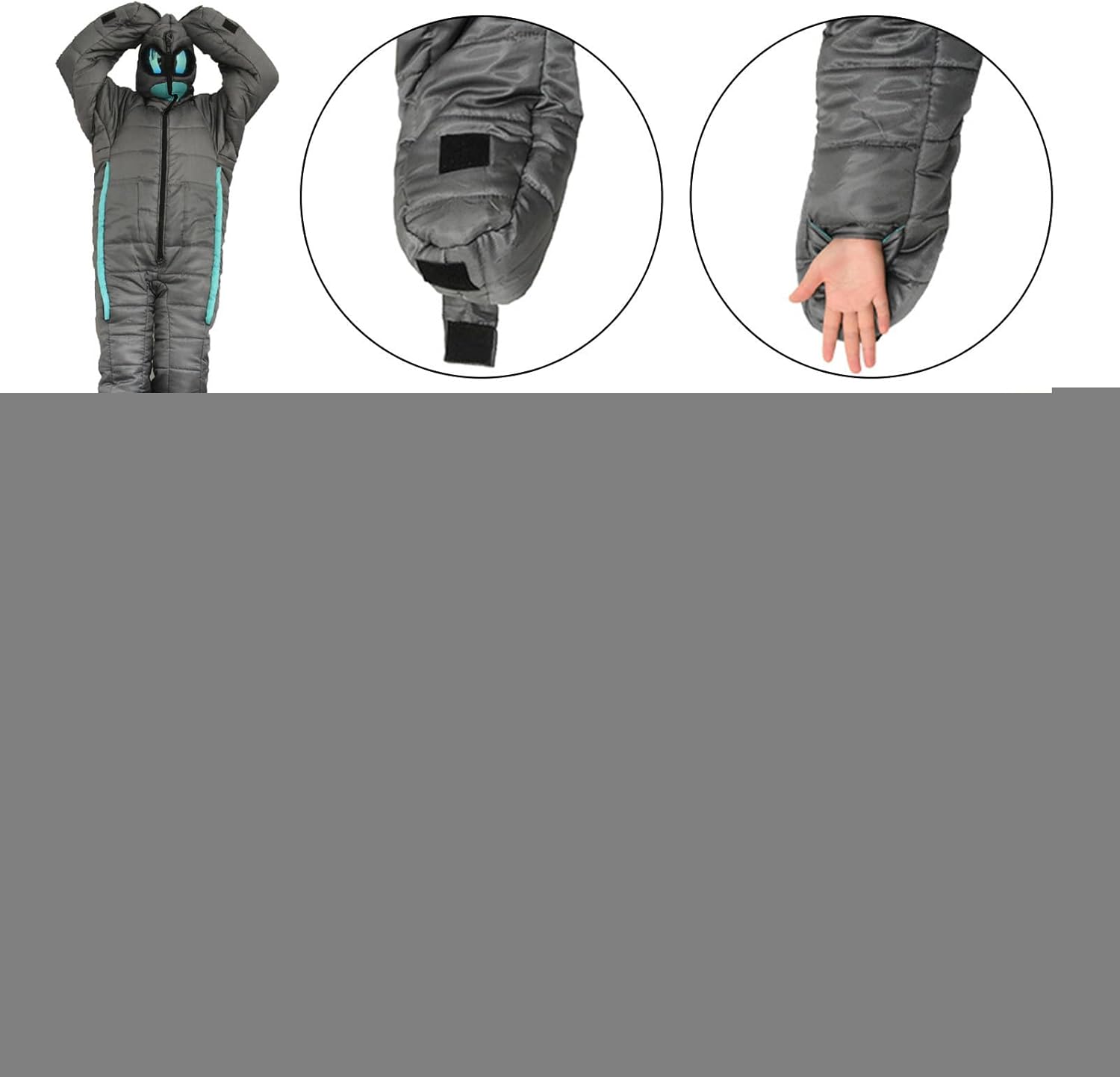 Wearable Sleeping Bag, Full Body Sleeping Bag Suit, Alien Walkable Sleep Bed for Travel Outdoor Hiking, Ultraligh T Windproof Adult Camping Wearable Jacket for Climbing