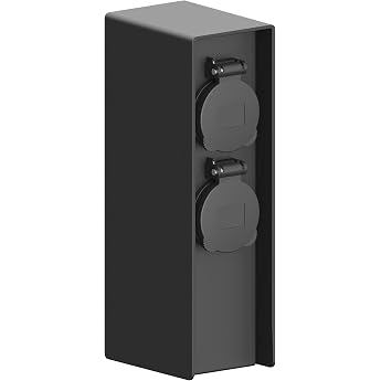 Ledvion Socket IP44 Black 4 Sockets [Energy Class E]
