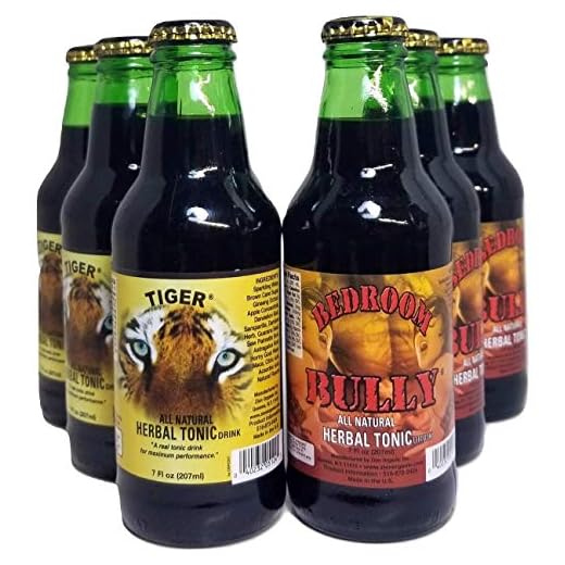 Zion Brand Herbal Tonic Variety 6-Pack - Tiger and Bedroom Bully - 7 OZ Each