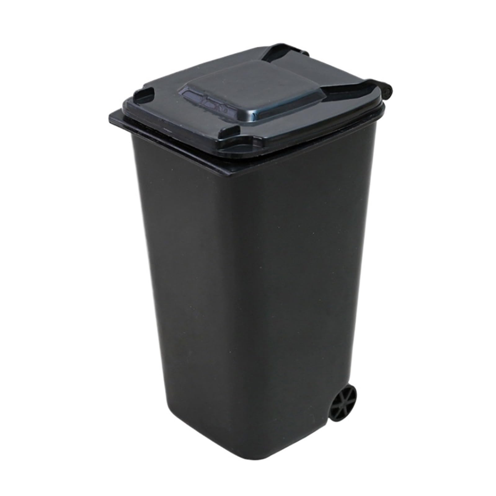 Mini bote de basura escritorio negro para eliminar el desorden de papeles 6