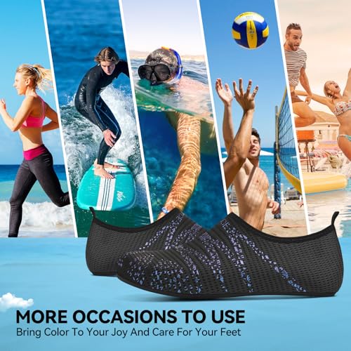 Image of Sixspace Water Shoes for Women Men Aqua Socks Swim Shower Beach Barefoot Pool Quick-Dry Non Slip Lake Surf