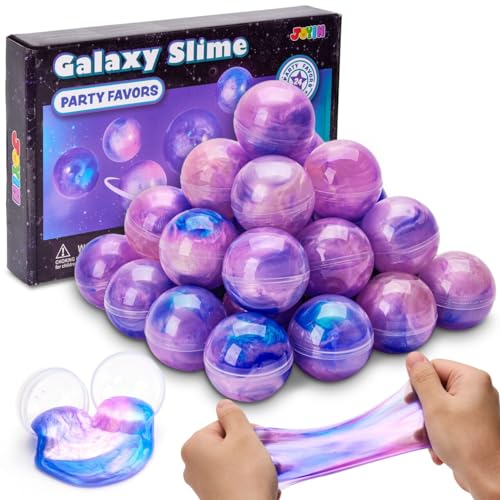 JOYIN Slime Para Niños, 24 Paquetes de Colores Rosa Galaxy Slime Ball Slime Kit Party Favors - Elástico, No Pegajoso, Sin Desorden, Alivio del Estrés, y Seguro para Niñas y Niños