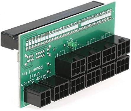 Mining PSU Breakout Board Adapter, 12V GPU/PSU Power Adapter Board with 10 Port Pci-E 6pin Output for 750W / 1200W Server Power Supply Ethereum ETH ZEC Miner Machine