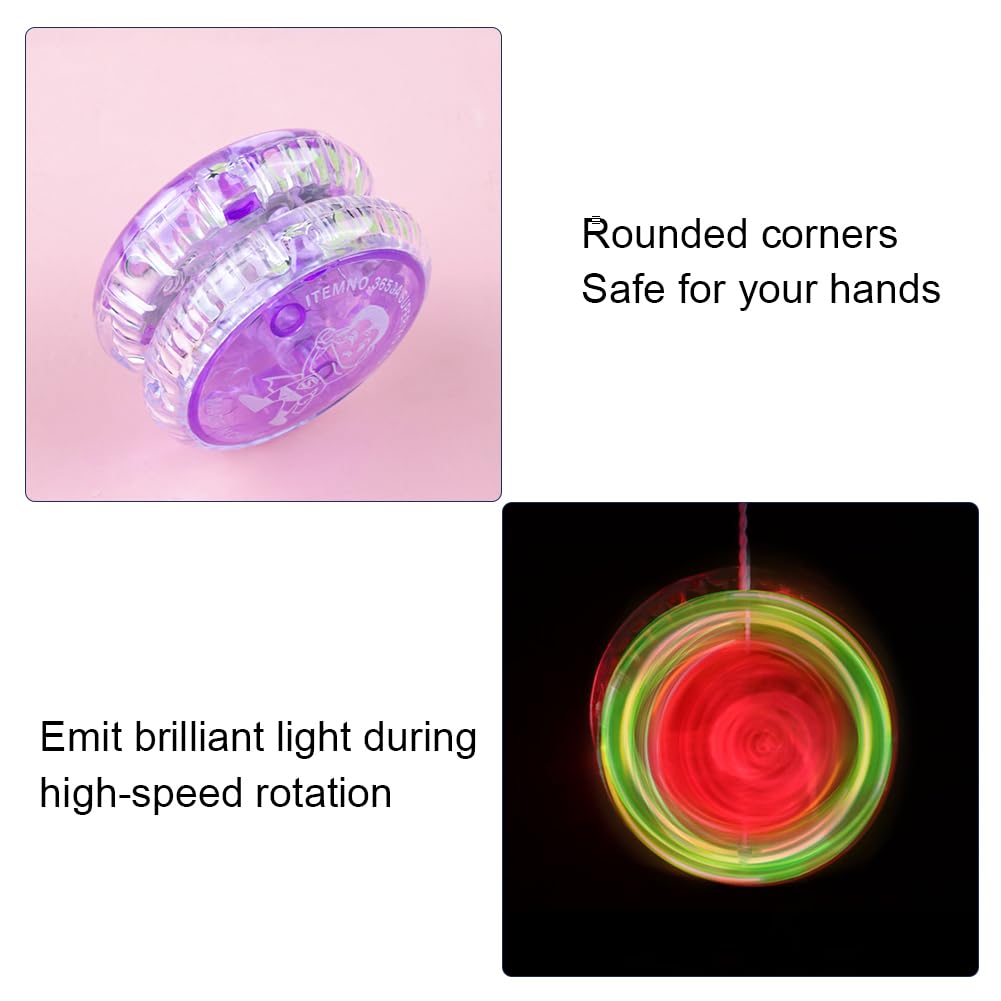 YoYo Led-speelgoed, Yoyo speelgoed voor beginners, Yo-Yo met licht, reactief YoYo, kunststof Responsive YoYo voor beginners, YoYo speelgoed, YoYo kinderen, beginners Yoi, voor verjaardagen, feestjes