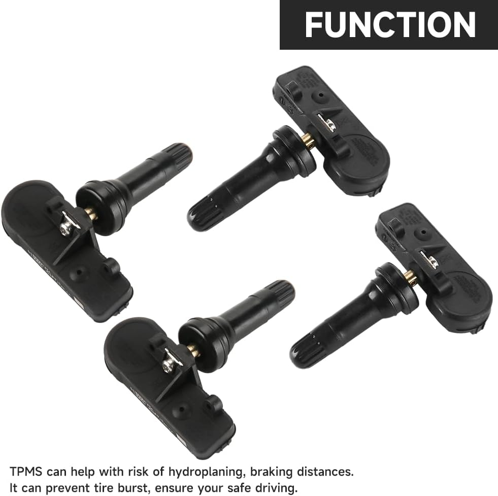 315MHz TPMS Sensor, Tire Pressure Monitoring System Sensor - Compatible for Lincoln MKT MKZ MKS 2011-2014, for Ford F-250/F-350/F-450/F-550 Super Duty 2010-2014 - Replace Part DE8T-1A180-AA Set of 4