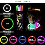 White Glow Sticks Bulk Light Up Bracelet Glow Necklaces with Connectors 50ct 8" Glowsticks Neon Party Favors for Christmas New Year Valentine's Day 4th of July Wedding Birthday Carnival - Image 2