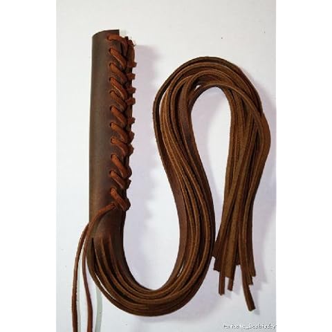 Heavy Duty Brown Leather Motorcycle Lever Covers for Hd Motorcycles 12" Fringe Cover