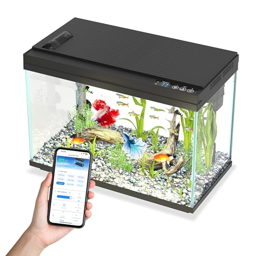 Image of Smart 5.8Gal Fish Tank Kit, Self-Cleaning with Quiet Filter for Beginners