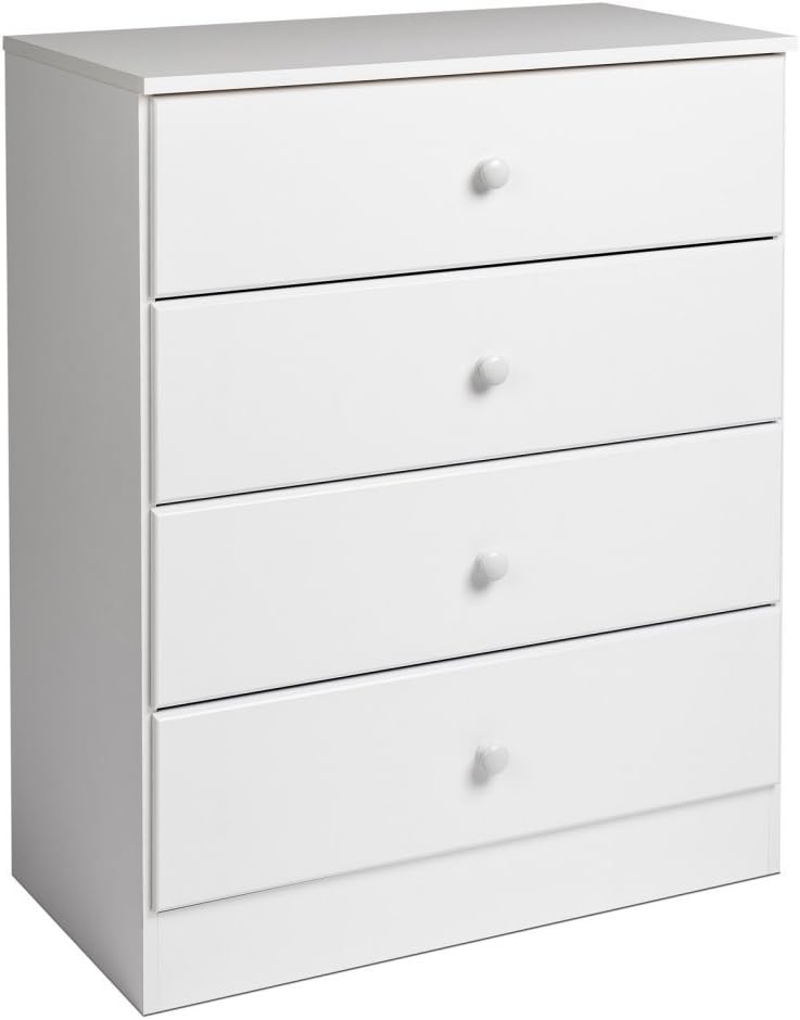 PrepacAstrid 4 Drawer Dresser, White