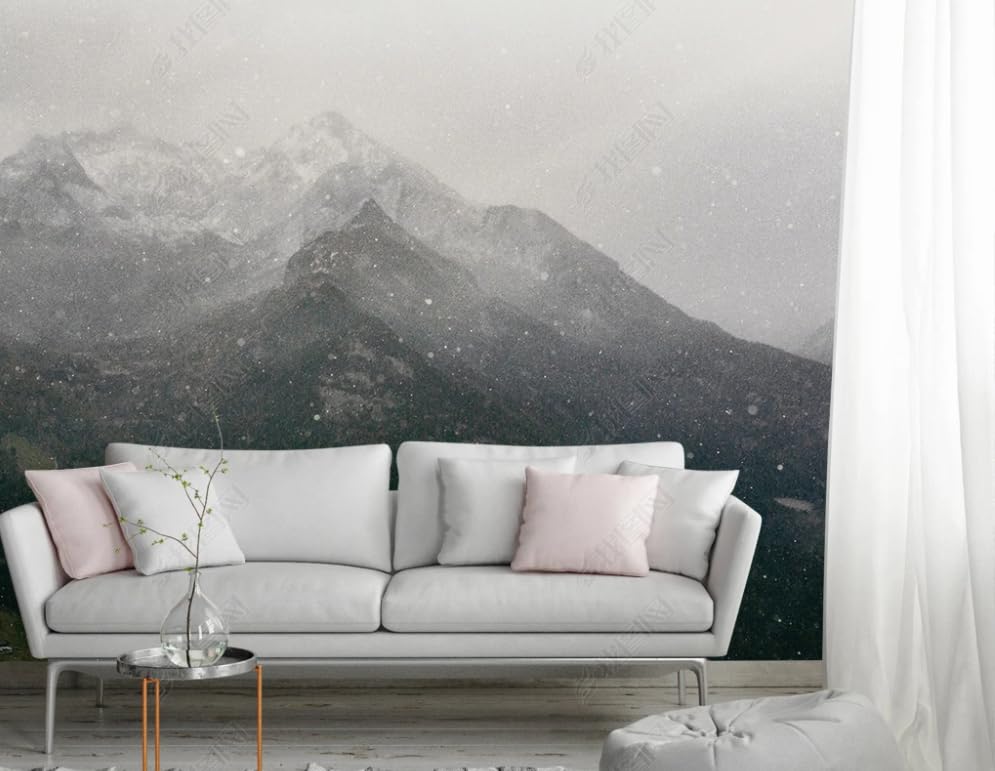 Papier peint intissé montagne enneigée décor mural panoramique 450x315