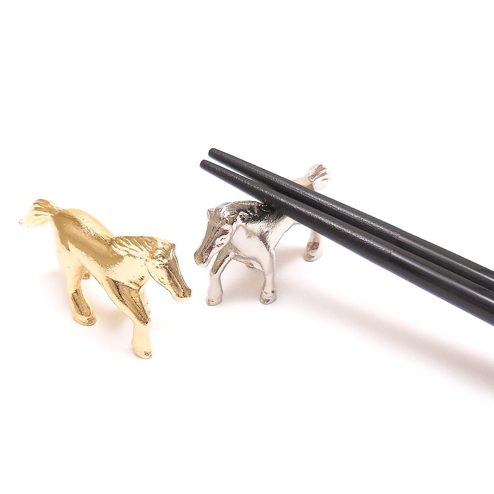 Amazon | 干支の箸置き 午 馬 うま 金銀セット ポチ袋付き | entiere