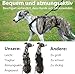 Paworld Sicherheitsgeschirr Hund, Anti Zug Hundegeschirr, Panikgeschirr für Hunde, Ausbruchsicheres Geschirr Hund, Verstellbare, Atmungsaktiv Weste für kleine, mittelgroße und große Hunde (Schwarz,XL)