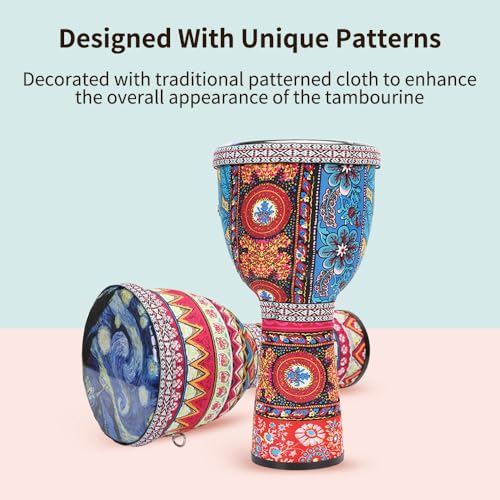 Djembe portable de 20,3 cm HUIOP pour rythmes nomades - 4