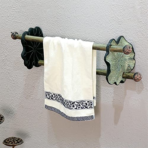 Porte-serviettes mural en fer forgé antique et rétro pour décoration de salle de bain chic