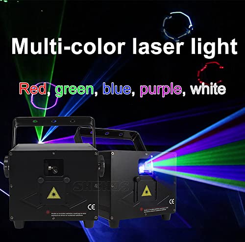 Shehds Beam Effect Dj Lights Rgb Full Color 3D Effect 3000Mw Stage Scanner Lights Sound Activated & Dmx Control Strobe Party Lights For Christmas Disco Dancing Birthday Bar Lighting #TOP1