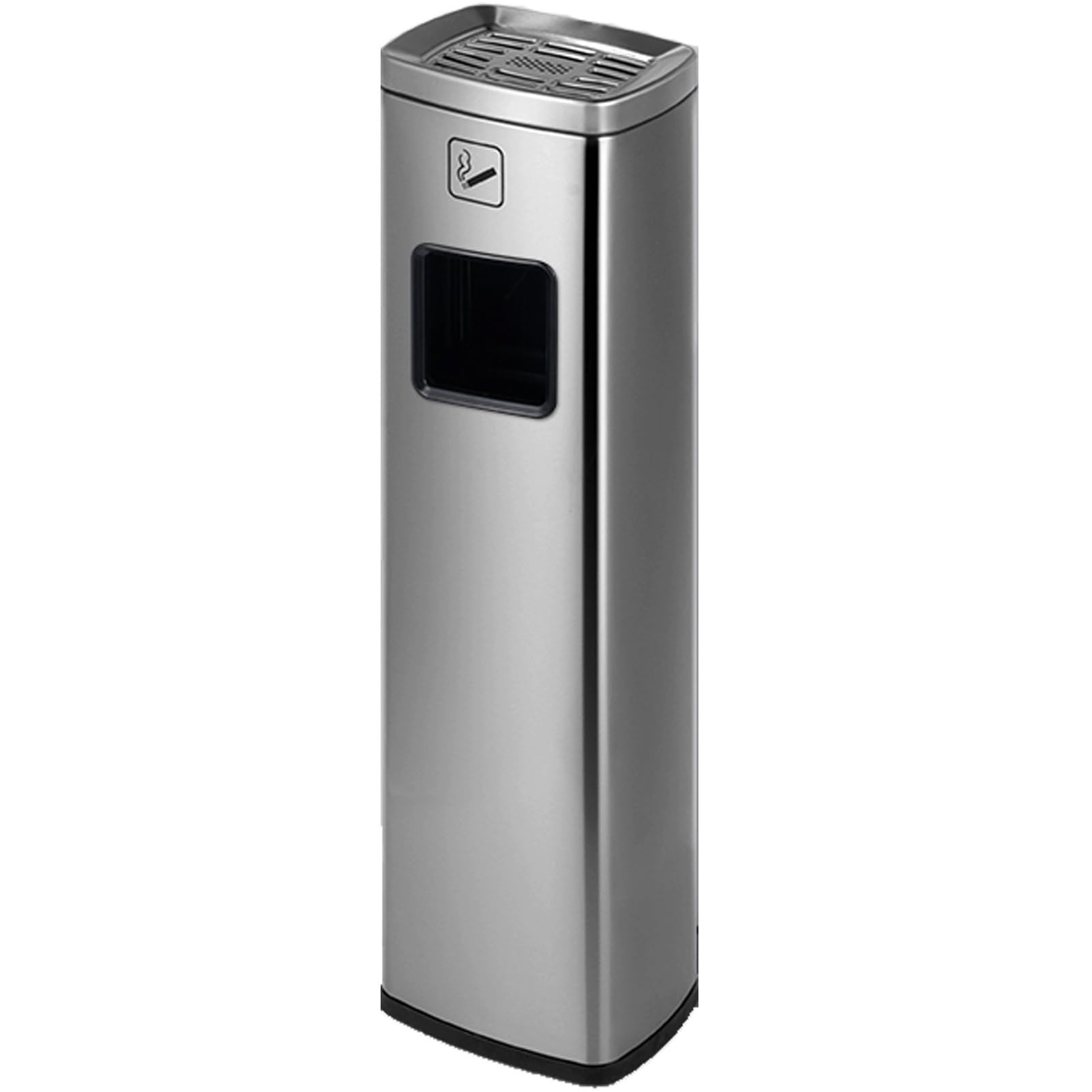 IUokLU Standing Ashtray Outdoor Cigarette Disposal Trash Can for Patio,Garden,Office,Restaurant,Hotel,Bar（Silver）