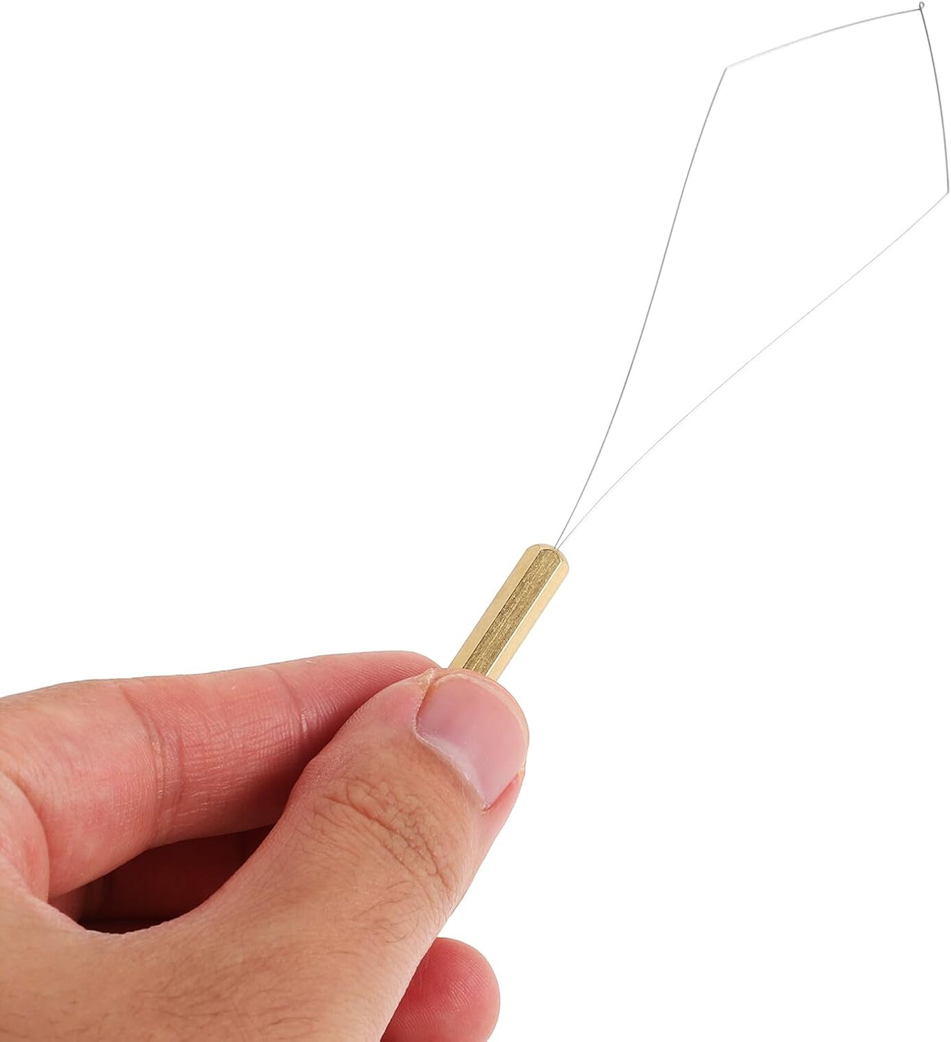 Zerodeko Fly Tying Bobbin Threader Tool Lightweight Compact Ergonomic Winding and Knotting Accessory for Fly Fishing Lure Making Materials Kit